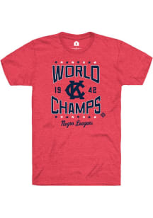 Rally Kansas City Monarchs Red World Champs Short Sleeve Fashion T Shirt