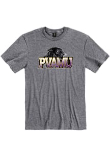 Prairie View A&M Panthers Grey Primary Logo Short Sleeve T Shirt