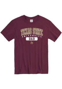 Texas State Bobcats Maroon Dad Short Sleeve T Shirt