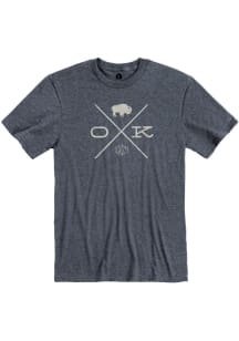 Oklahoma Navy Blue OKX Short Sleeve Fashion T Shirt