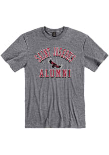 Saint Josephs Hawks Grey Alumni Short Sleeve T Shirt