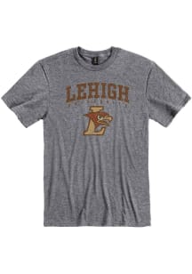 Lehigh University Grey Distressed Short Sleeve T Shirt