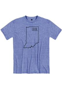 Indiana Blue Local State Shape Short Sleeve Fashion T Shirt