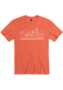 Oklahoma City Orange Skyline Short Sleeve T Shirt