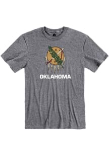 Oklahoma Graphite State Flag Short Sleeve Fashion T Shirt