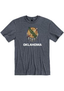 Oklahoma Navy Blue State Flag Short Sleeve Fashion T Shirt