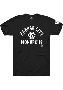 Rally Kansas City Monarchs Black Number 1 Graphic Short Sleeve Fashion T Shirt