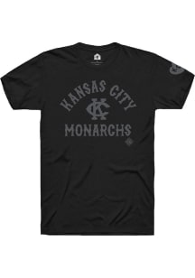 Rally Kansas City Monarchs Black Mono Number 1 Graphic Short Sleeve Fashion T Shirt