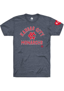 Rally Kansas City Monarchs Navy Blue Number 1 Graphic Short Sleeve Fashion T Shirt