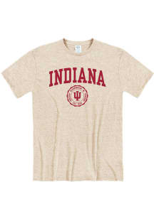 Indiana Hoosiers Oatmeal Seal Short Sleeve Fashion T Shirt