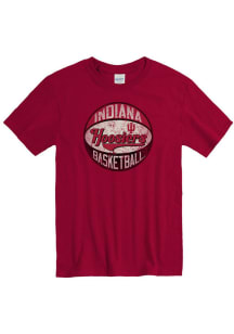 Indiana Hoosiers Crimson Basketball Net Short Sleeve T Shirt