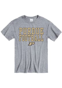Purdue Boilermakers Grey Football Short Sleeve T Shirt