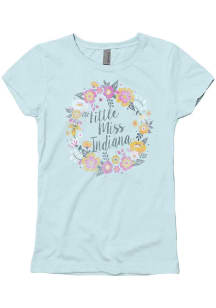 Indiana Girls Light Blue Little Miss Short Sleeve Tee