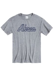 Akron Zips Grey Wordmark Short Sleeve T Shirt