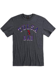 Tulsa Golden Hurricane Charcoal Dad Short Sleeve T Shirt