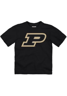 Purdue Boilermakers Toddler Black Primary Logo Design Short Sleeve T-Shirt