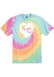 Rally Kansas City Monarchs White Heart Short Sleeve Fashion T Shirt