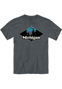 Michigan Black Aurora Diamond Short Sleeve T Shirt