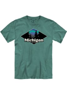 Michigan Green Aurora Diamond Short Sleeve T Shirt