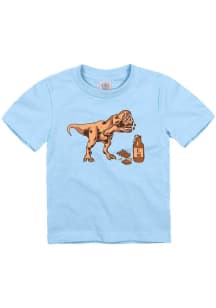 Kansas City Toddler Light Blue BBQ Trex Short Sleeve T-Shirt