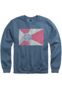 Wichita Mens Blue Pastel Flag Long Sleeve Crew Sweatshirt
