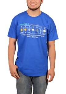 Kansas Blue Kansas Weather Forecast Short Sleeve Fashion T Shirt