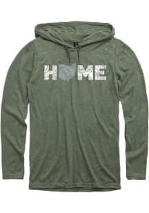 Ohio Mens Olive Home State Long Sleeve Hoodie