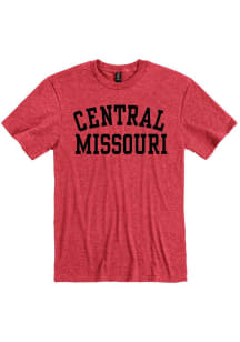 Central Missouri Mules Red Red Heather Team Name Short Sleeve Fashion T Shirt