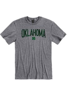 Oklahoma Graphite Wordmark Shamrock Short Sleeve Fashion T Shirt