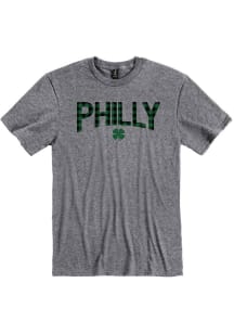 Philadelphia Graphite Wordmark Shamrock Short Sleeve Fashion T Shirt