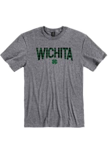 Wichita Graphite Wordmark Shamrock Short Sleeve Fashion T Shirt