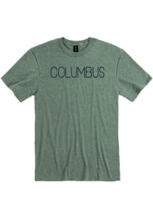 Columbus Green Disconnected Short Sleeve Fashion T Shirt