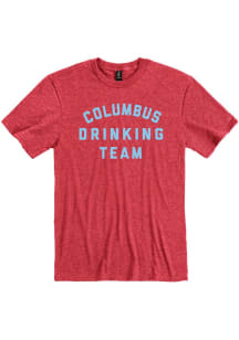 Columbus Blue Drinking Team Stack Short Sleeve Fashion T Shirt