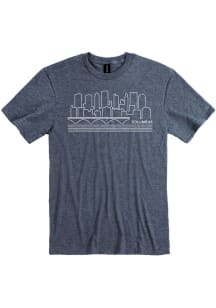 Columbus Navy Blue Skyline Short Sleeve Fashion T Shirt