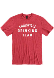 Louisville Red Drinking Team Stack Short Sleeve Fashion T Shirt