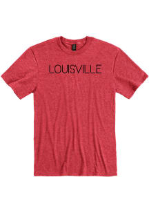 Louisville Red Disconnected Short Sleeve Fashion T Shirt