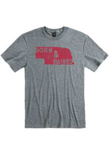 Nebraska Graphite Born and Raised Short Sleeve Fashion T Shirt