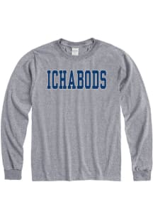 Washburn Ichabods Grey Wordmark Long Sleeve T Shirt