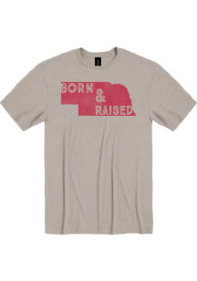 Nebraska Tan Born and Raised Short Sleeve Fashion T Shirt