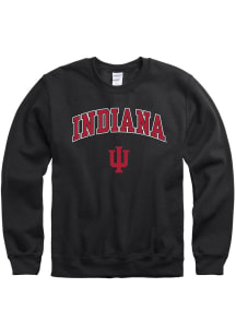 Indiana Hoosiers Mens Black Arch Mascot Graphic Long Sleeve Crew Sweatshirt