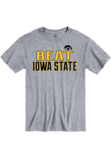 Iowa Hawkeyes Grey Beat Iowa State Short Sleeve T Shirt