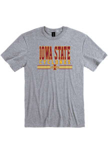 Iowa State Cyclones Grey Stacked Legend Short Sleeve T Shirt