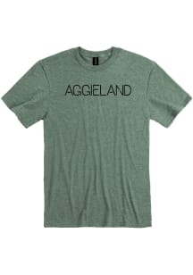 College Station Olive Disconnected Short Sleeve Fashion T Shirt