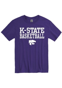 K-State Wildcats Purple Basketball Short Sleeve T Shirt