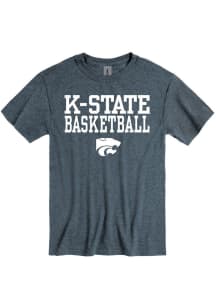 K-State Wildcats Charcoal Basketball Short Sleeve T Shirt
