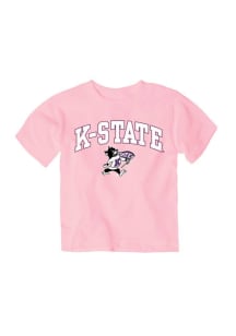 K-State Wildcats Toddler Girls Pink Midsize Arch Short Sleeve T-Shirt