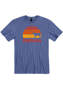 Indiana Blue Sunset Icon Short Sleeve Fashion T Shirt