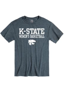 K-State Wildcats Charcoal Womens Basketball Short Sleeve T Shirt