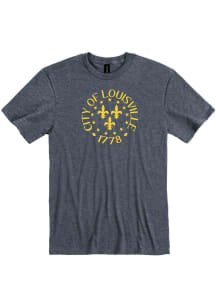 Louisville Navy Blue City Flag Short Sleeve Fashion T Shirt