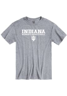 Indiana Hoosiers Grey Womens Basketball Design Short Sleeve T Shirt